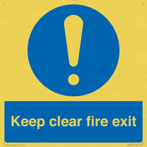 Keep Clear Fire Exit